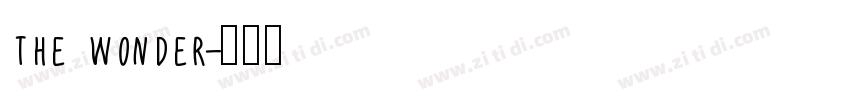 the wonder字体转换